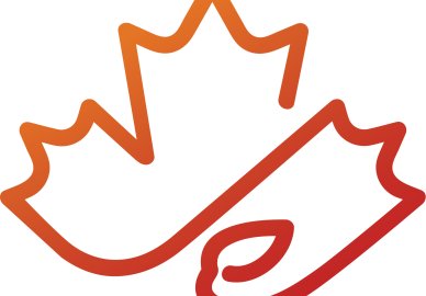 Canada Brand Red Gradient Leaf