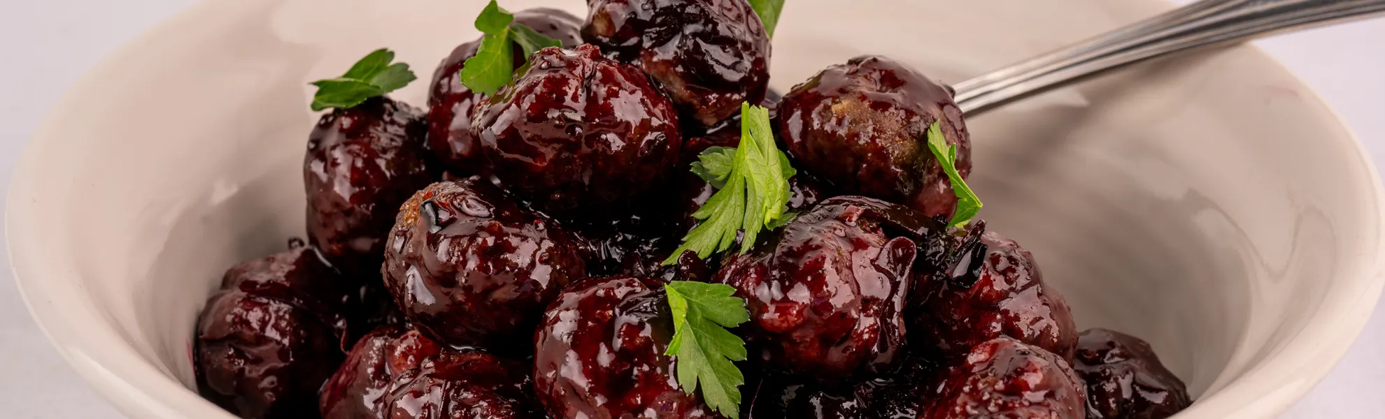 Bison Meatballs with Saskatoon Berry Gastrique