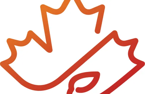 Canada Brand Red Gradient Leaf