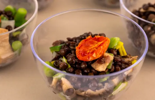 Mixed Mushroom and Lentil Verrine